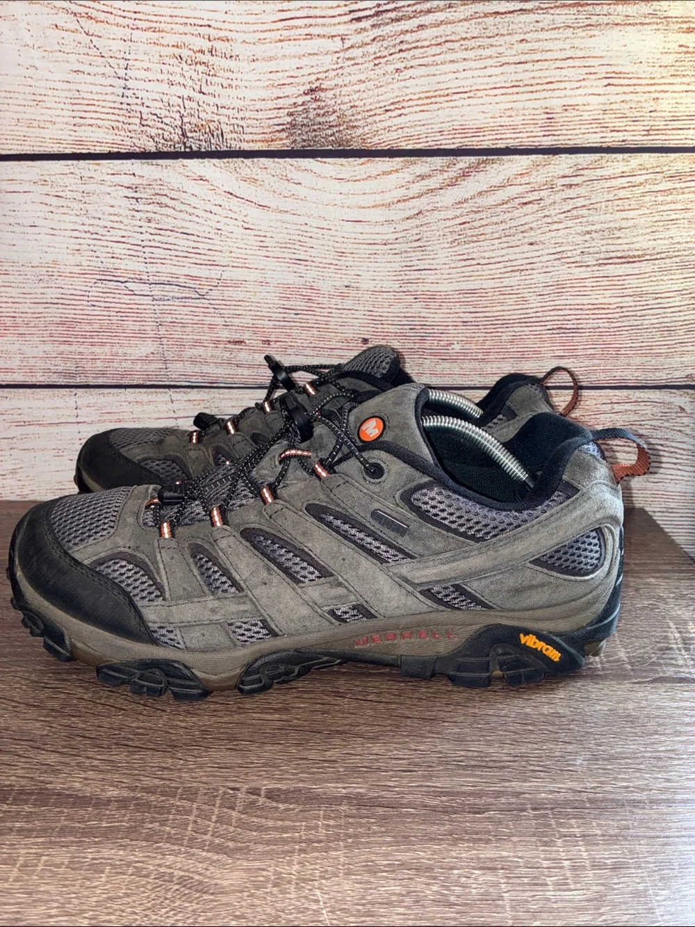 Pre Owned Merrell Moab 2 Men's 13  Black& Gray Trail Shoes